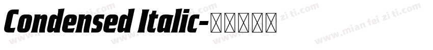 Condensed Italic字体转换